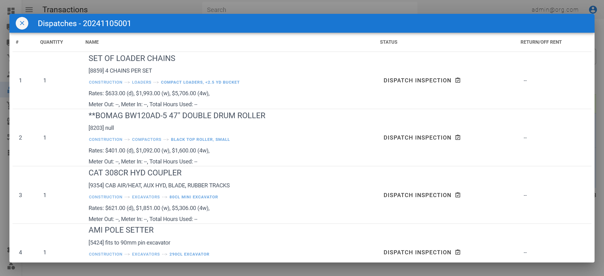 Dispatches Popup